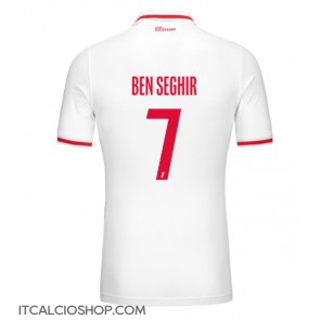 AS Monaco Eliesse Ben Seghir #7 Prima Maglia 2024-25 Manica Corta